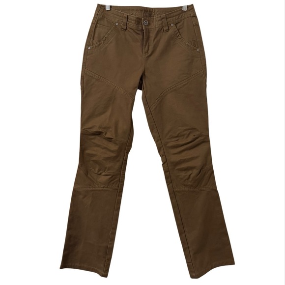 Kuhl Pants - Kuhl Rydr Pants Womens 4 Brown Bootcut Twill Chore Hiking Outdoor Rugged Stretch